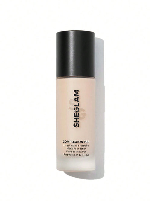 Complexion Pro matte foundation—Chantilly shade bottle with black pump