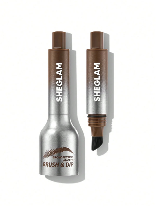 Sheglam Brow-Fection Angled Brush & Dip-Taupe