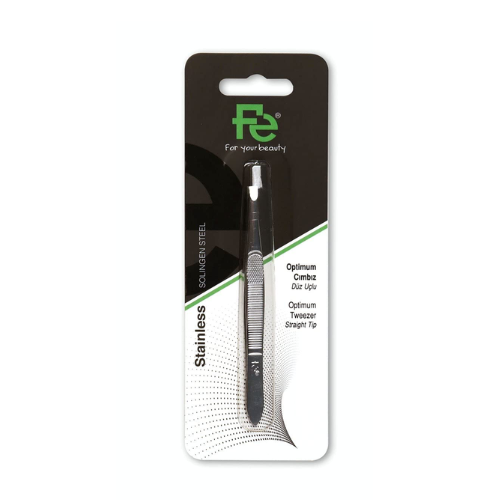 Fe Optimum Tweezers straight tip 1 piece FEPI039