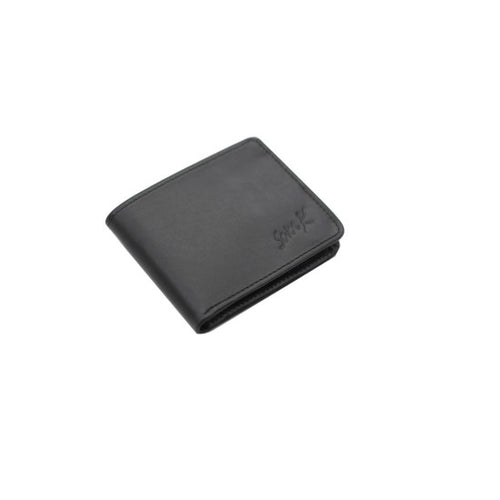 SEVEN K WALLET C2249B dark gray leather wallet with embossed logo