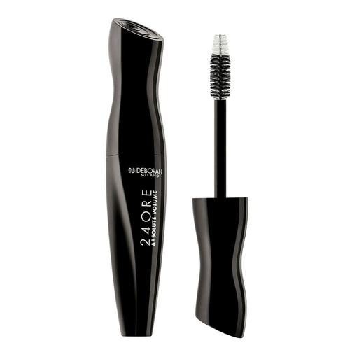 Mascara Deborah 24 Ore Absolute Volume: flacone nero e scovolino con setole