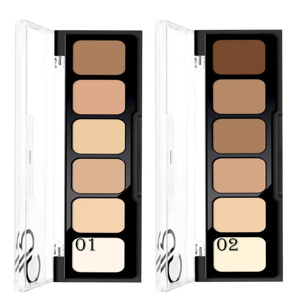 GOLDEN ROSE CREAM CONCEALER MAKEUP PALETTE 01 - 6 COLOURS - ELBEAUTE