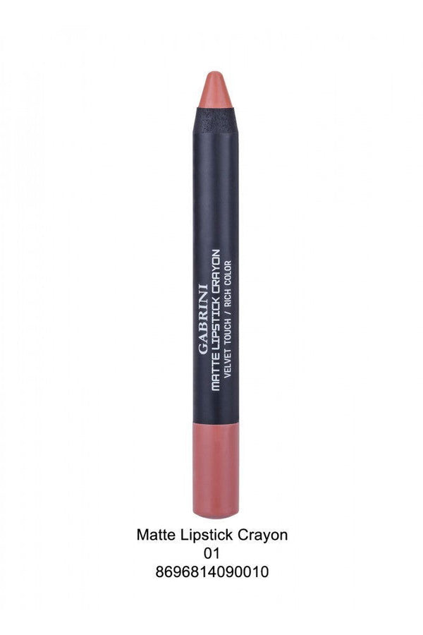 Gabrini Matte Lipstick Crayon Rich Color - 01 - ELBEAUTE