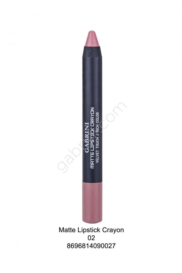 Gabrini Matte Lipstick Crayon Rich Color - 02 - ELBEAUTE