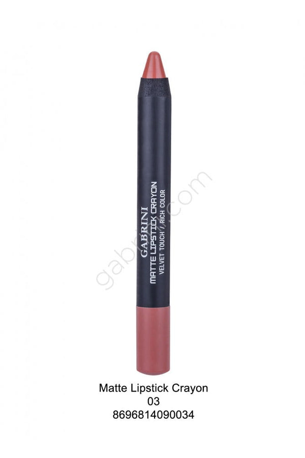 Gabrini Matte Lipstick Crayon Rich Color - 03 - ELBEAUTE