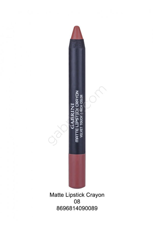 Gabrini Matte Lipstick Crayon Rich Color - 08 - ELBEAUTE