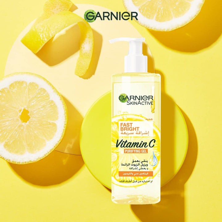 Garnier Fast Bright Vitamin C Purifying Gel Wash – 400ml Skin Care - ELBEAUTE