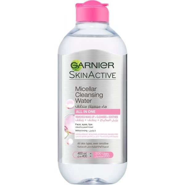 Garnier Micellar Water Face Eyes Lips Cleanser and Daily Make-up Remover 400 ML - ELBEAUTE