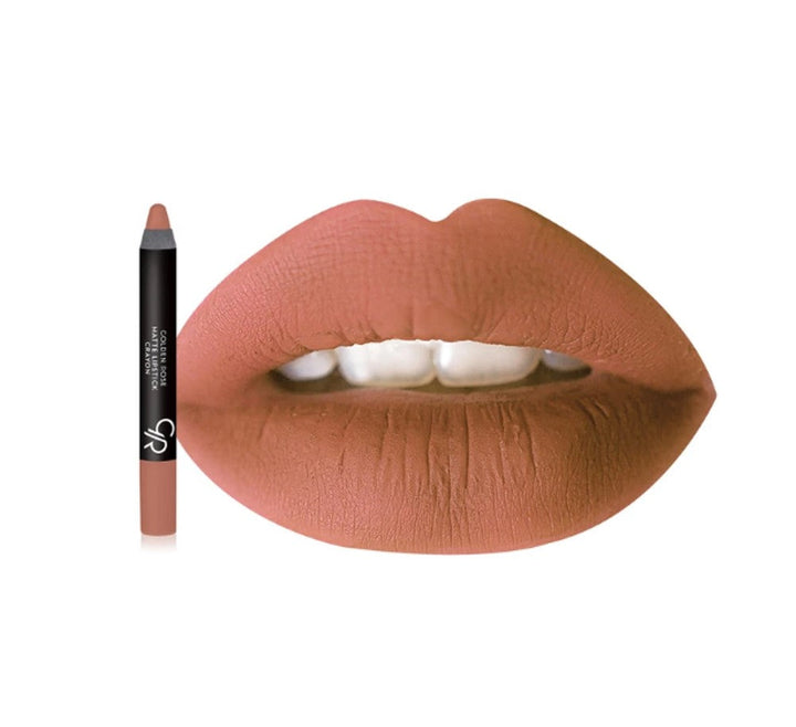 Golden Rose Matte Lipstick Crayon -14- Brown - ELBEAUTE
