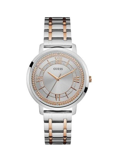 Guess Watch For Women with silver dial stainless steel belt Montauk W0933L6