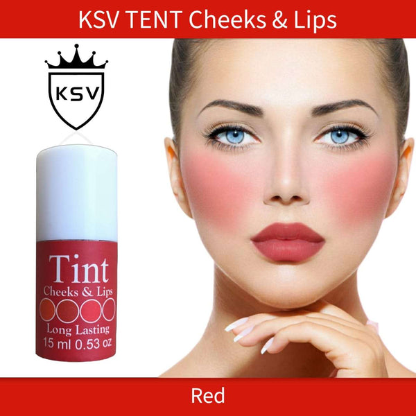 KSV TENT Cheeks & Lips Long Lasting _ Red - ELBEAUTE