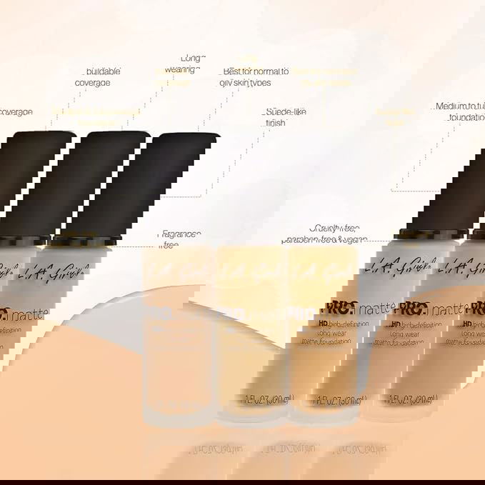 L.A. GIRL Pro Matte Foundation GLM672 bisque - ELBEAUTE