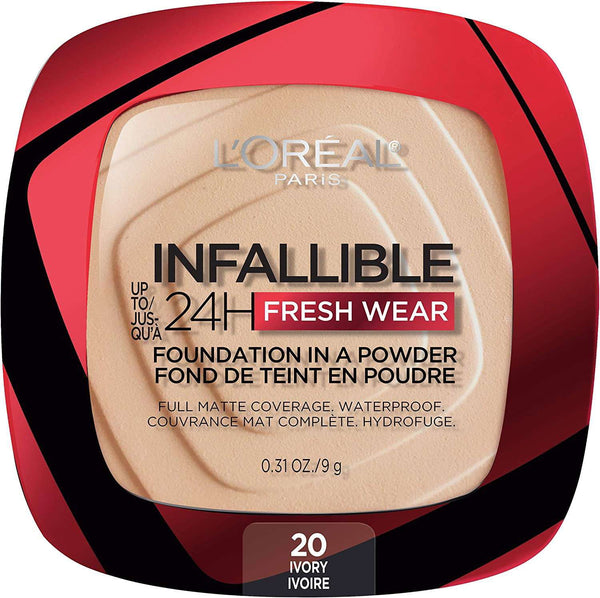 L'Oreal Infallible Powder Foundation-020 Ivory - ELBEAUTE
