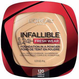 L'Oreal Infallible Powder Foundation-120 Vanilla - ELBEAUTE
