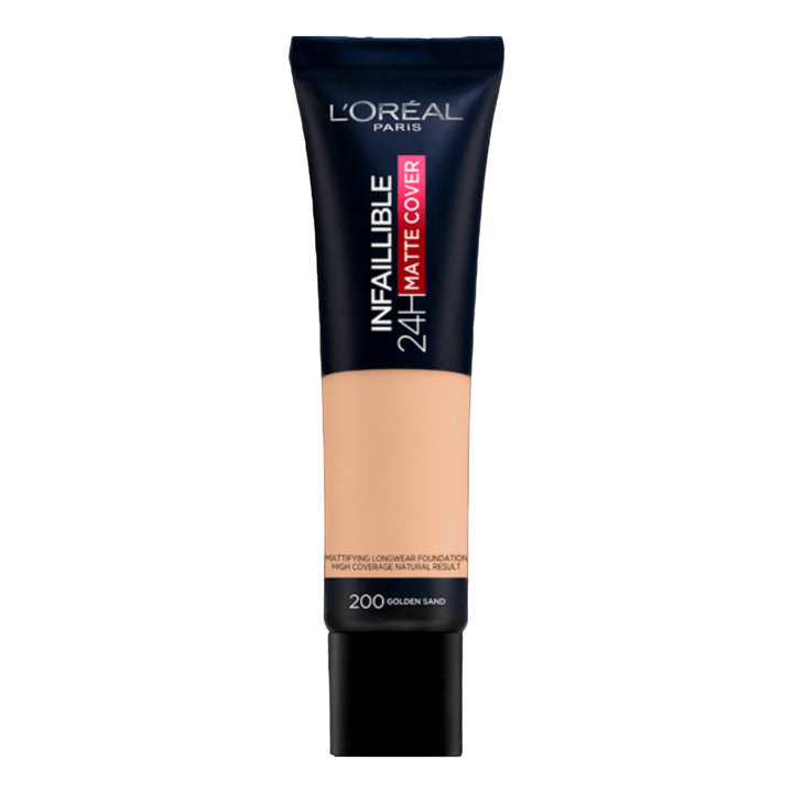L'Oreal Paris Infallible 24H Matte Face Foundation 200 Golden Sand - ELBEAUTE