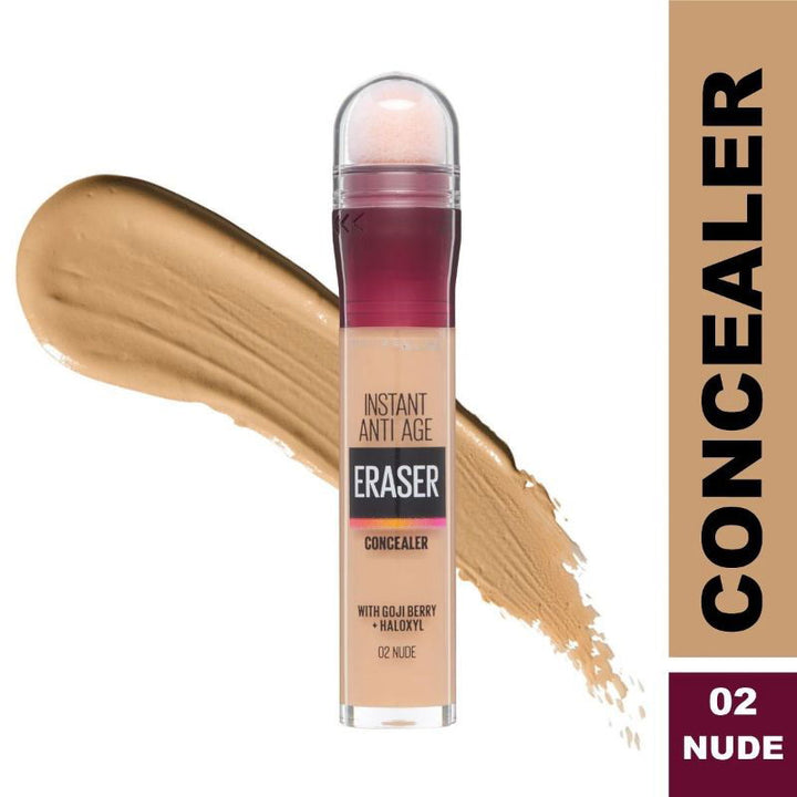 Maybelline Instant Anti Age Eraser Eye Concealer 02 Nude - ELBEAUTE