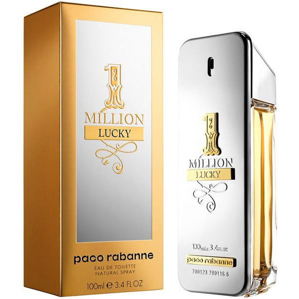 One Million Lucky by Paco Rabanne for Men - Eau de Toilette, 100 ml - ELBEAUTE