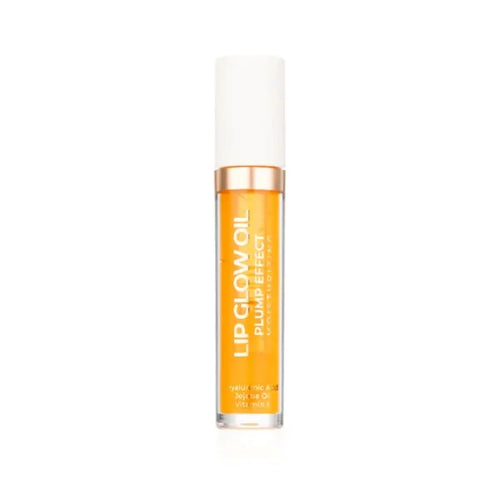 Lip Glow Oil Strawberry -003, transparent orange lip oil in clear bottle with cap