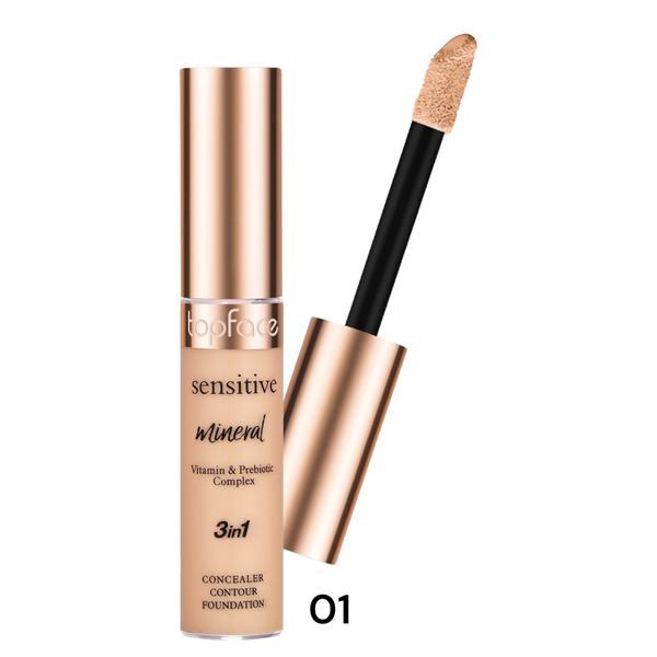 Topface Sensitive 3 in 1 Concealer, Contour & Foundation 01