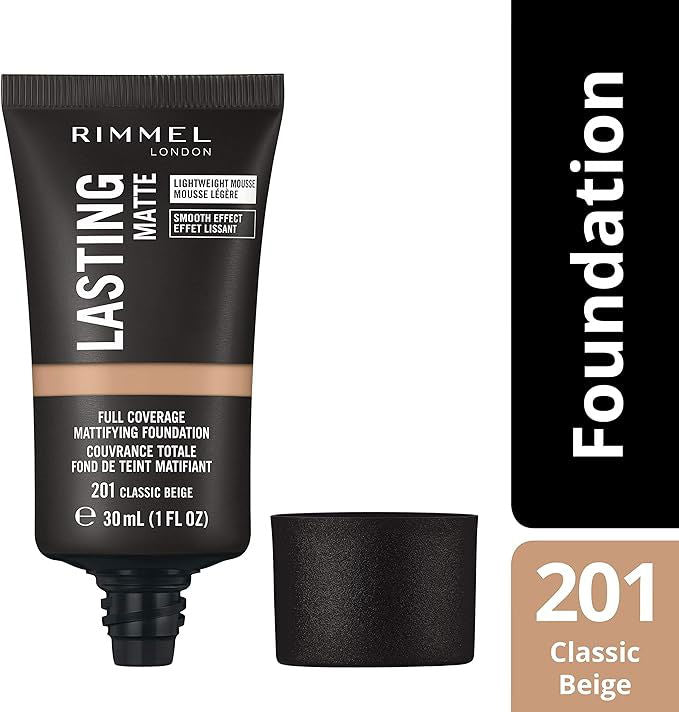 RIMMEL LASTING MATTE FOUNDATION - 201 Classic Beige - ELBEAUTE