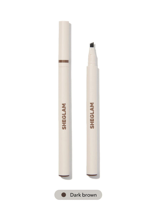 SHEGLAM FEATHER BETTER LIQUID EYEBROW PENCIL-DARK BROWN - ELBEAUTE
