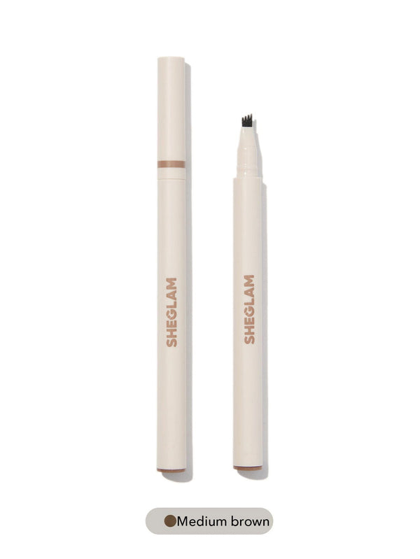 SHEGLAM FEATHER BETTER LIQUID EYEBROW PENCIL-MEDIUM BROWN - ELBEAUTE