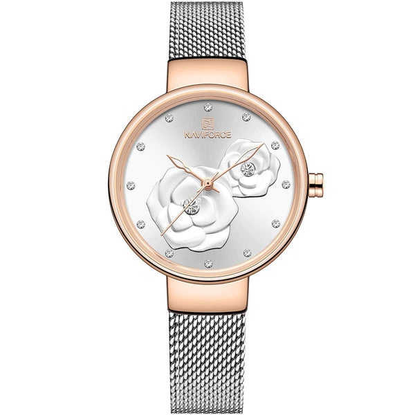 Naviforce Watch For Women NF5013 RG/W/S - ELBEAUTE