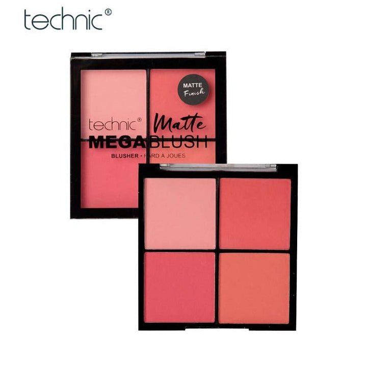 TECHNIC Mega Blusher Matte Palette 4 Colors - ELBEAUTE