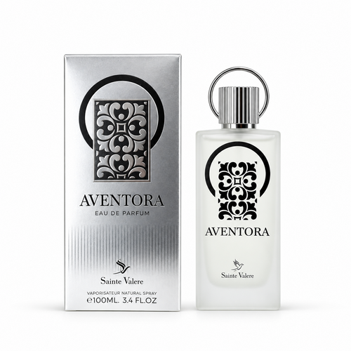 Sainte Valere Aventora eau de parfum bottle and silver box, 100 ml