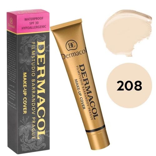 Dermacol make-up -208- cover LEGENDARY HIGH-COVERING FOUNDATION SPF 30 - ELBEAUTE