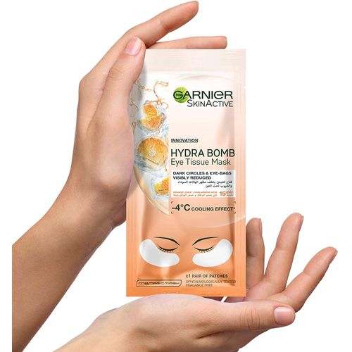 Garnier Hydra Bomb Eye Anti Dark-Circles Tissue Mask With Orange Juice - ELBEAUTE