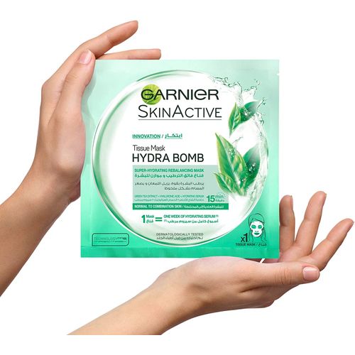 Garnier Super-Hydrating Hydra Bomb Tissue Mask With Green Tea - ELBEAUTE
